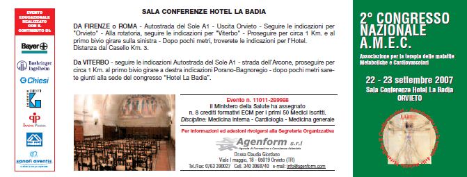 Locandina 2° Congresso Nazionale AMEC